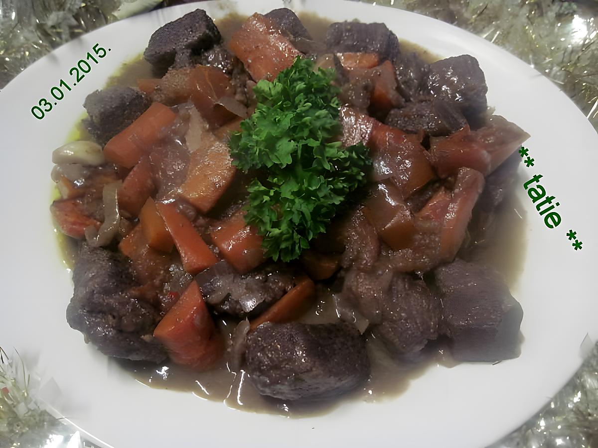 recette Bœuf Bourguignon et carottes.