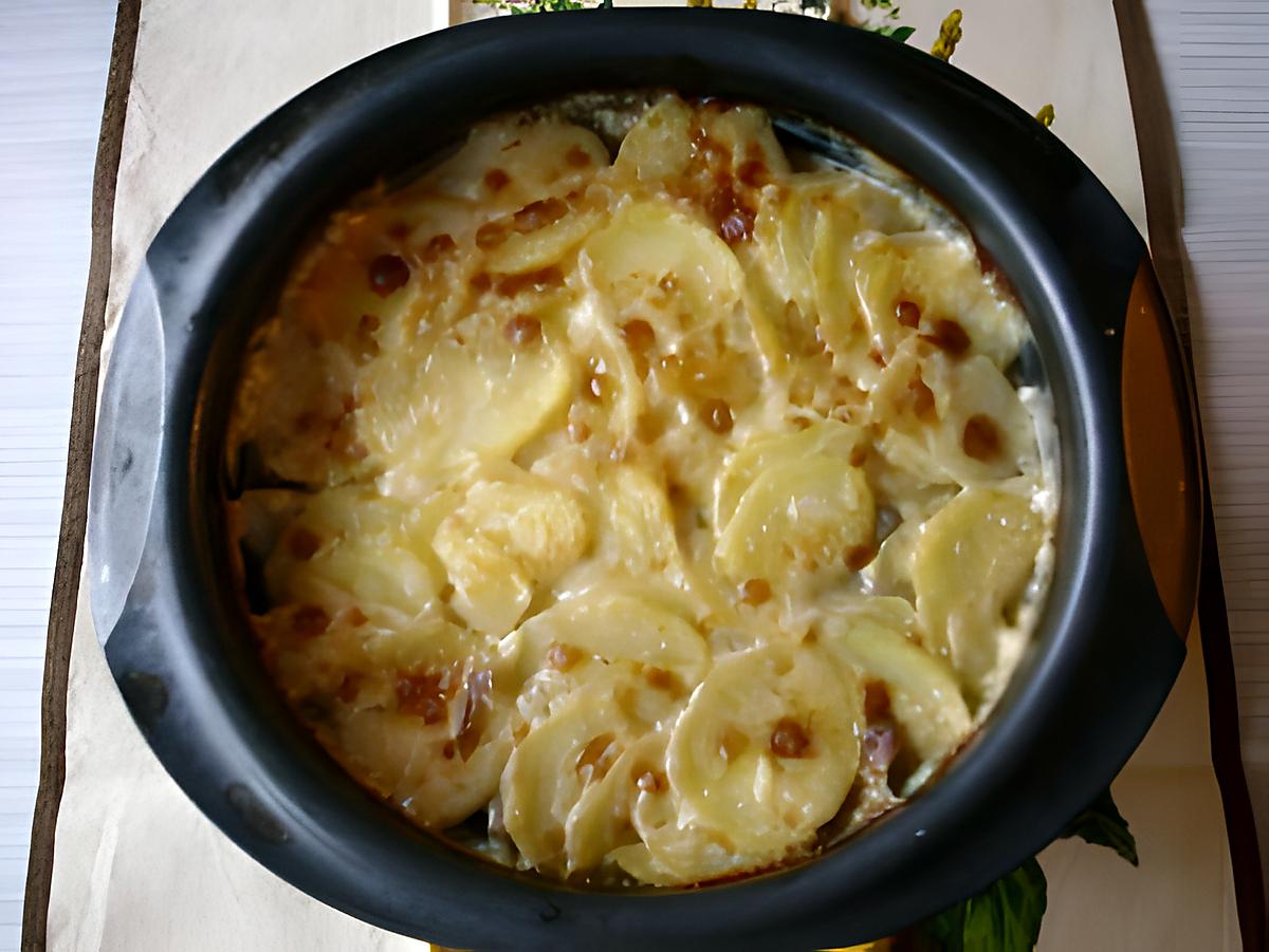 recette GRATIN POMMES DE TERRE/CHAMPIGNONS