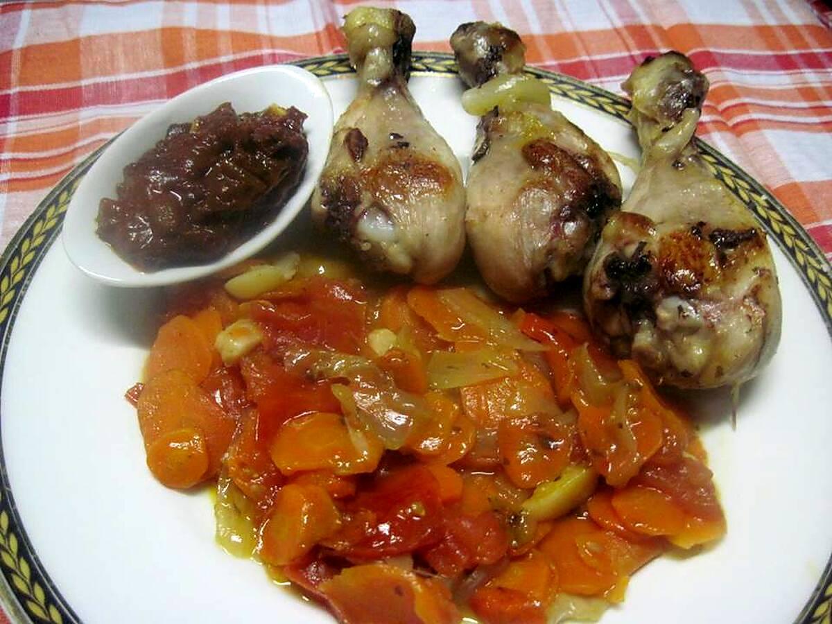 recette Pillons de poulet aux carottes.