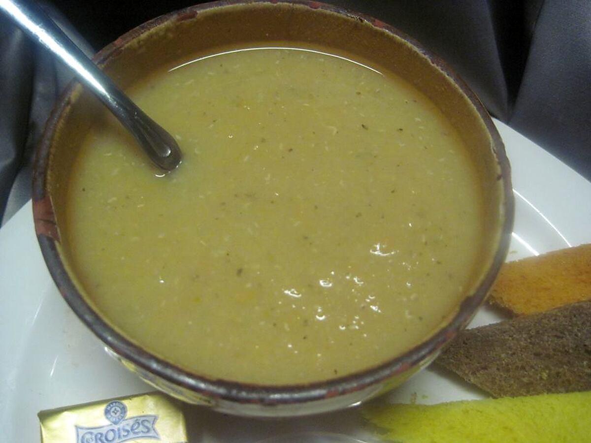 recette Soupe aux lentilles corail.