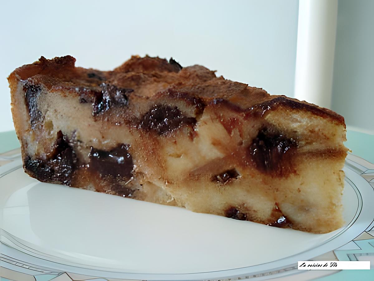 recette Pudding au pain, à la banane et aux pépites de chocolat