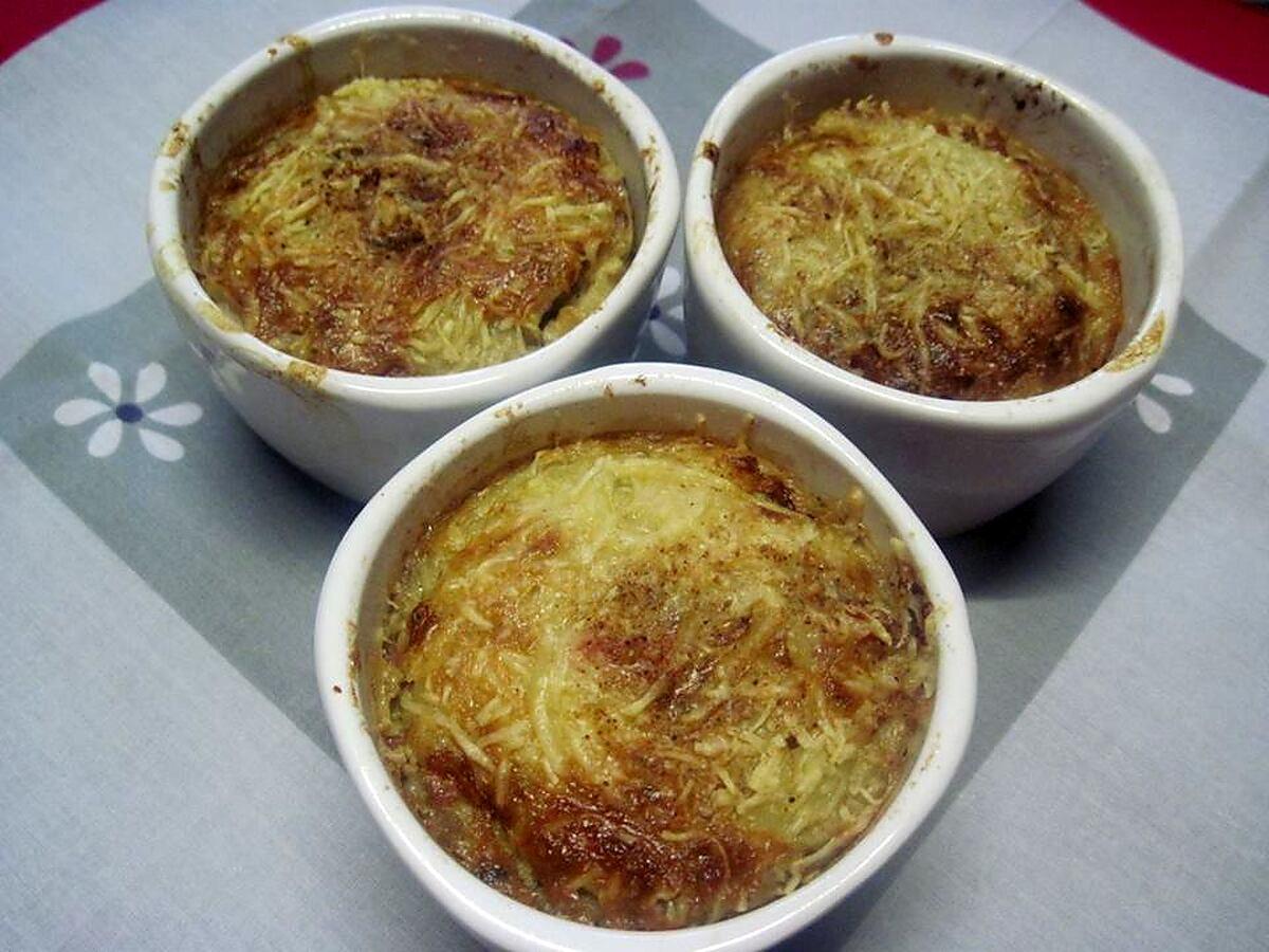 recette Petits clafoutis au jambon, persillade.