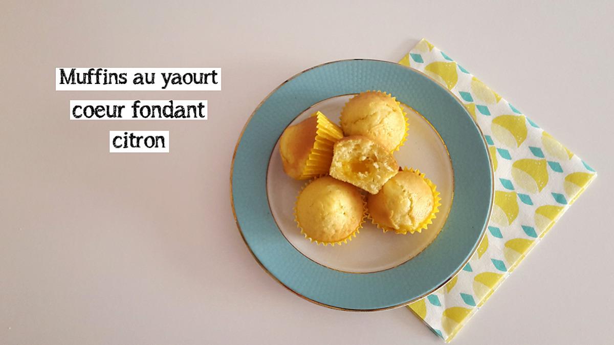 recette Muffins au yaourt coeur fondant citron