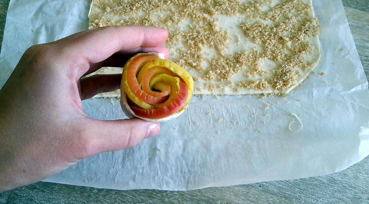 recette Roses feuilletées aux pommes