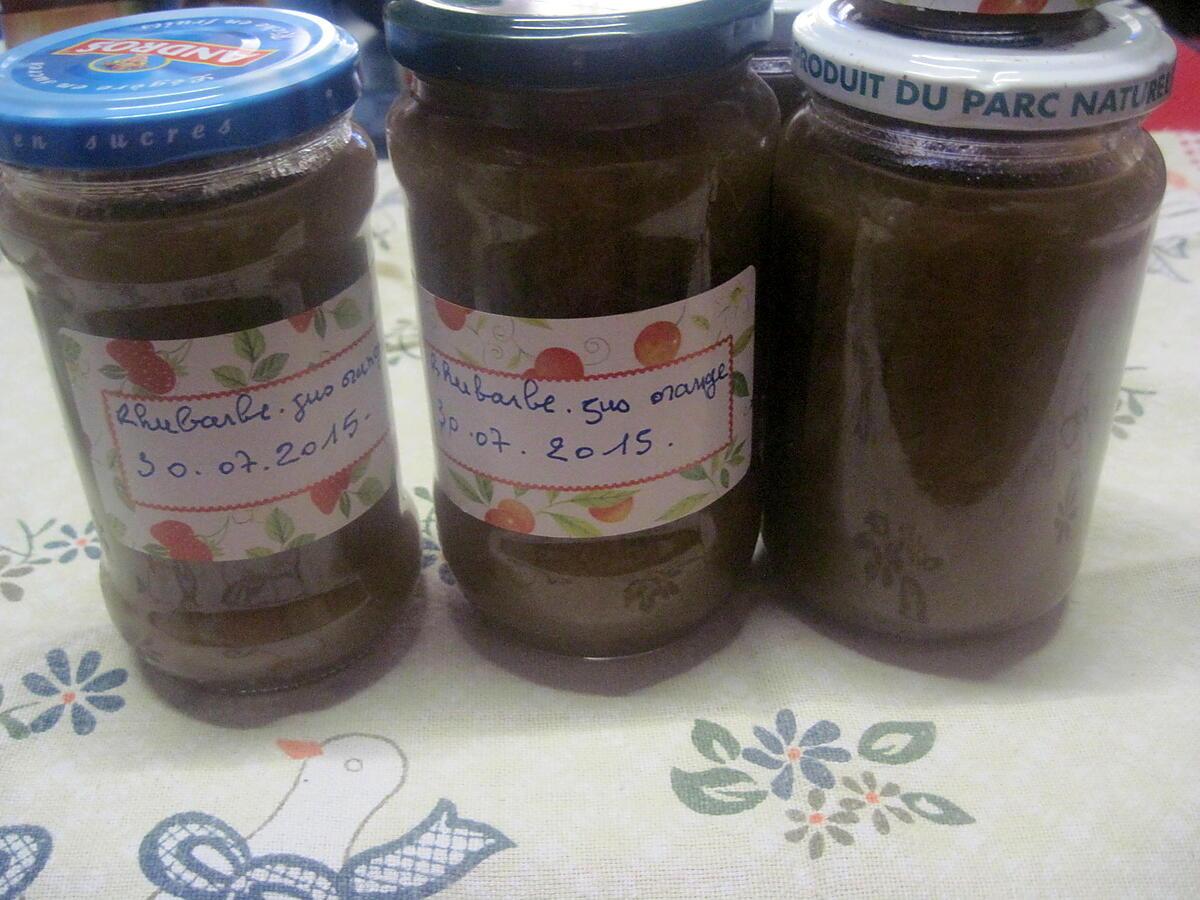 recette Confiture de rhubarbe au jus d'orange.MAP.