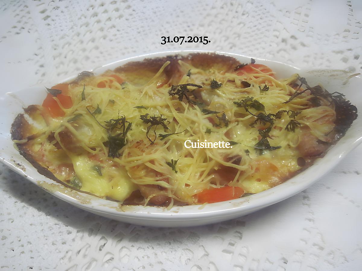 recette Gratin de carottes au poulet.