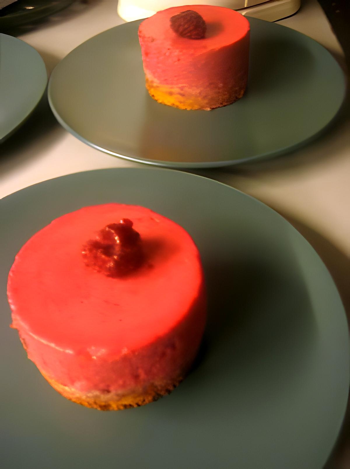 recette petits entremets mousse framboise