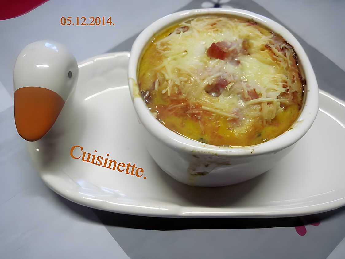 Clafoutis à la courge et lardons fumés.