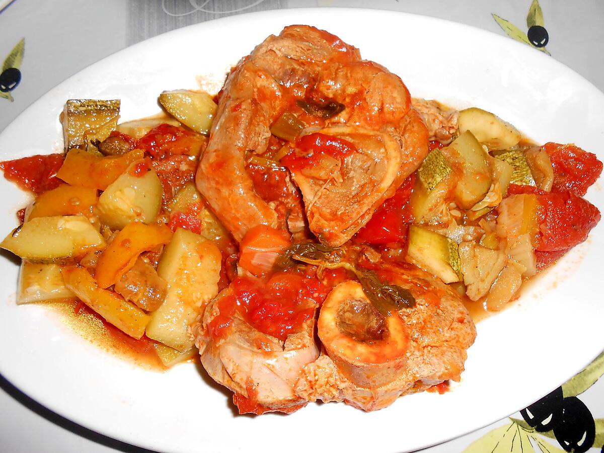 recette OSSO BUCCO ET PETITS LEGUMES DE RATATOUILLE