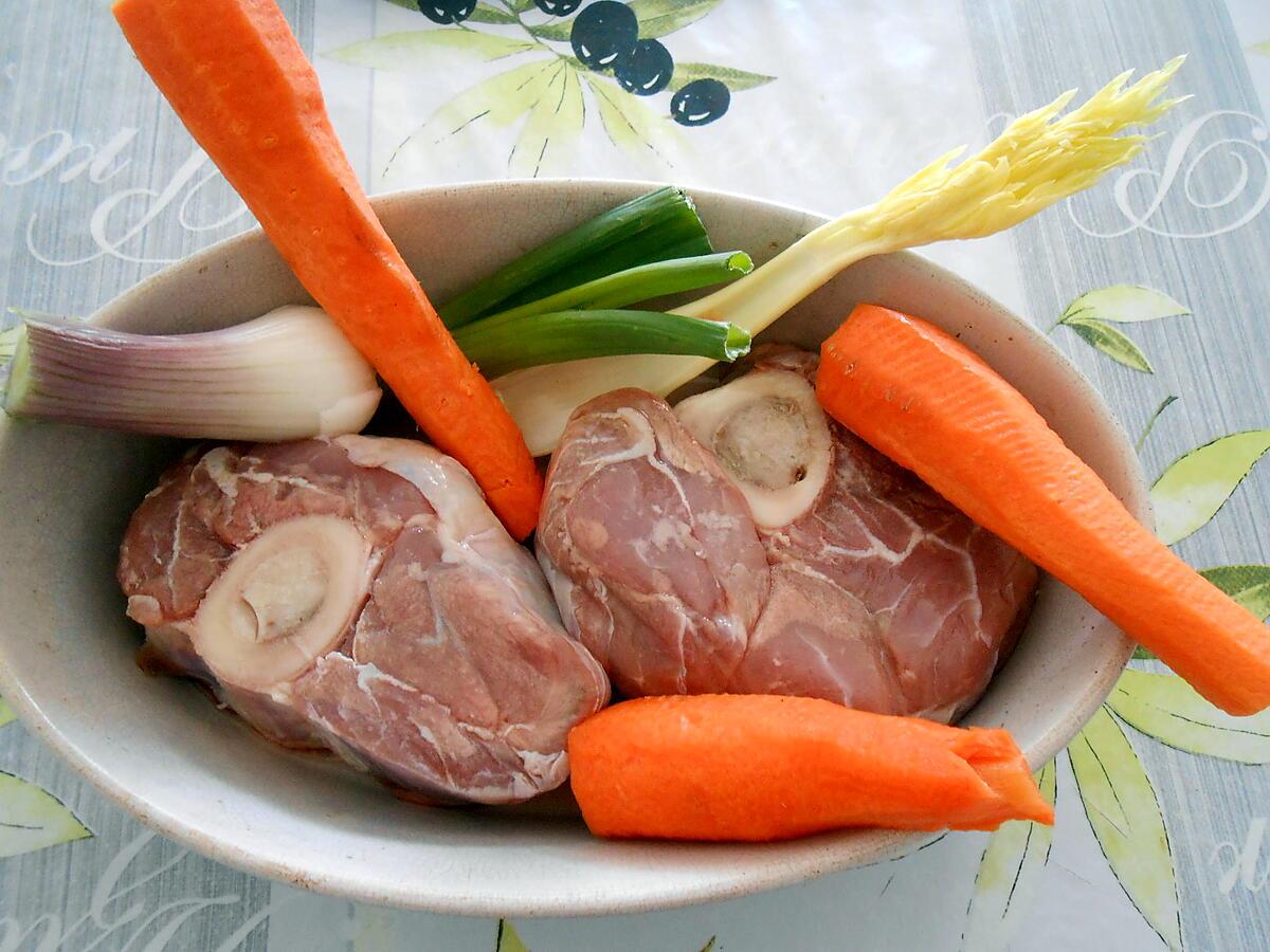 recette OSSO BUCCO ET PETITS LEGUMES DE RATATOUILLE