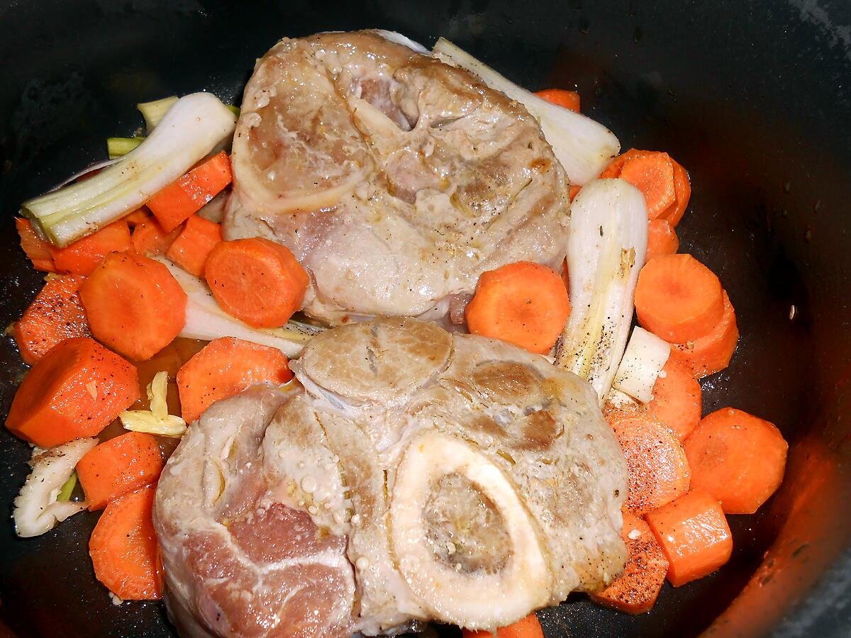 recette OSSO BUCCO ET PETITS LEGUMES DE RATATOUILLE