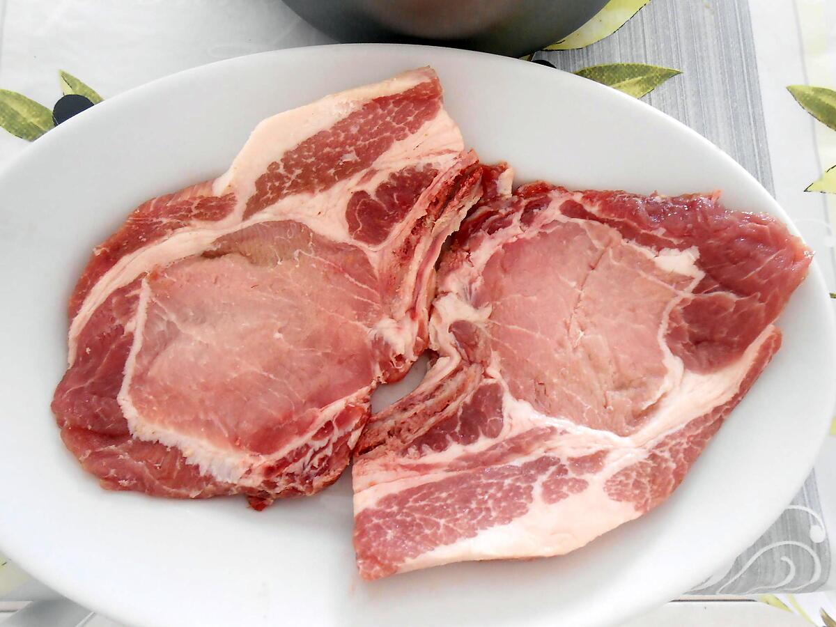 recette COTES DE PORC façon osso bucco