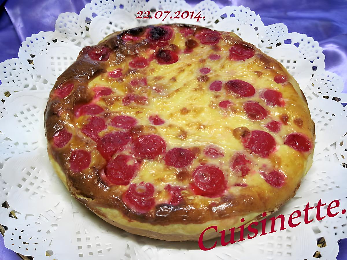 recette Tarte aux cerises bigarreaux.avec crème.