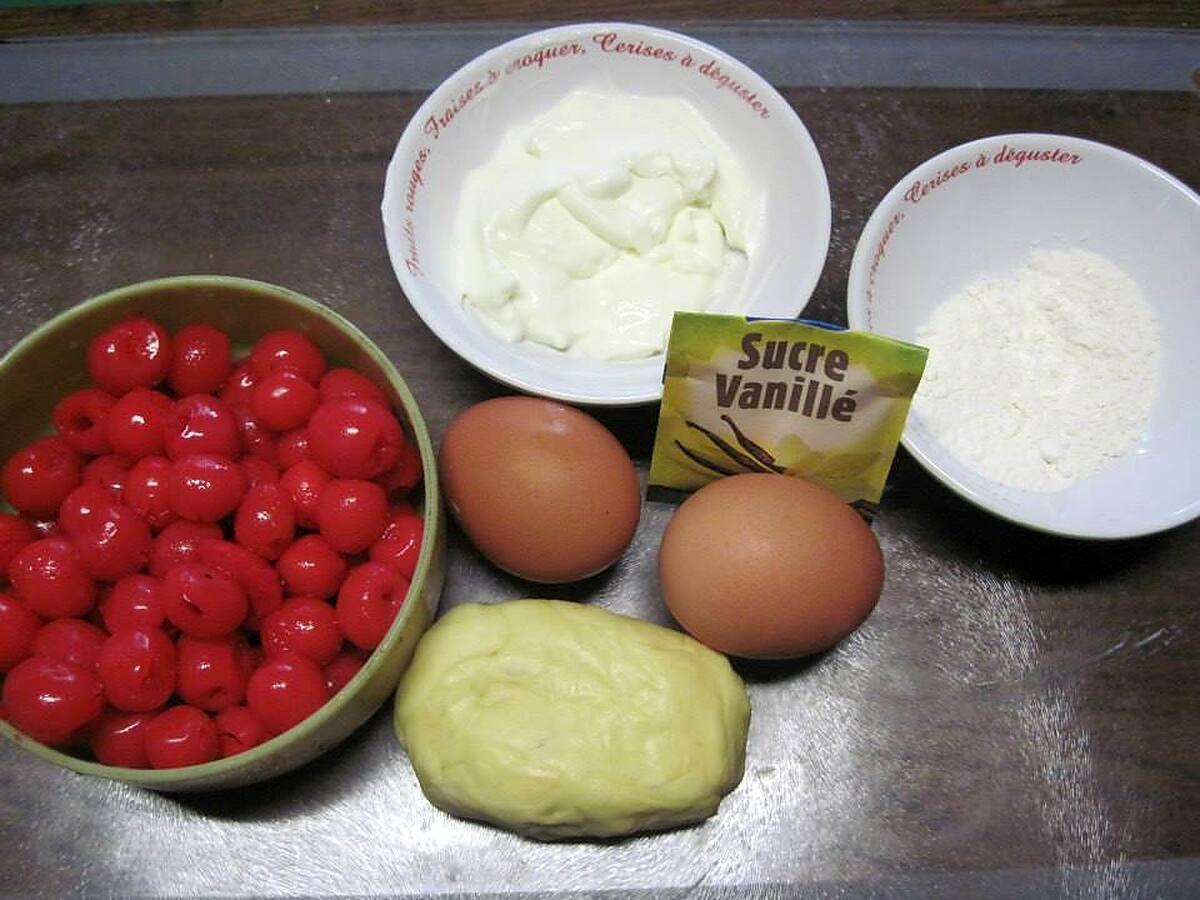 recette Tarte aux cerises bigarreaux.avec crème.