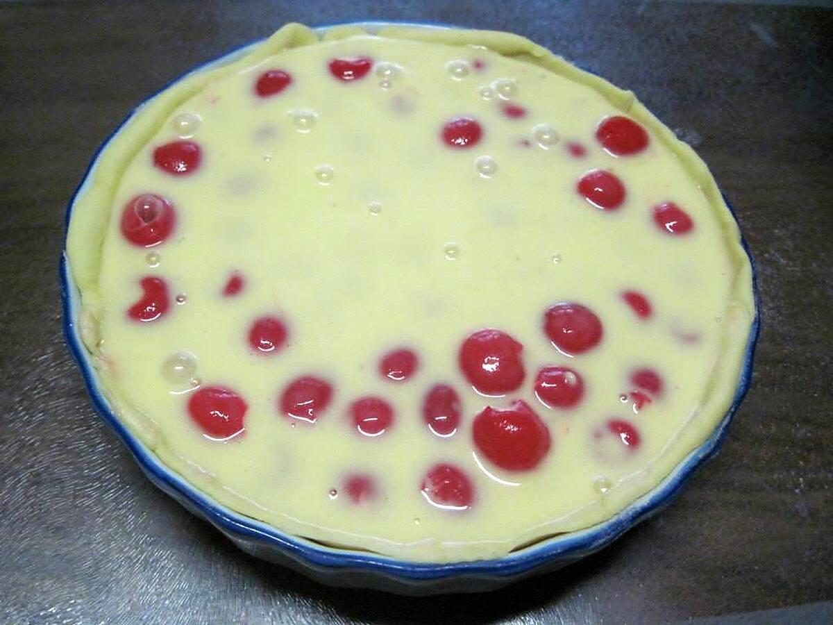 recette Tarte aux cerises bigarreaux.avec crème.