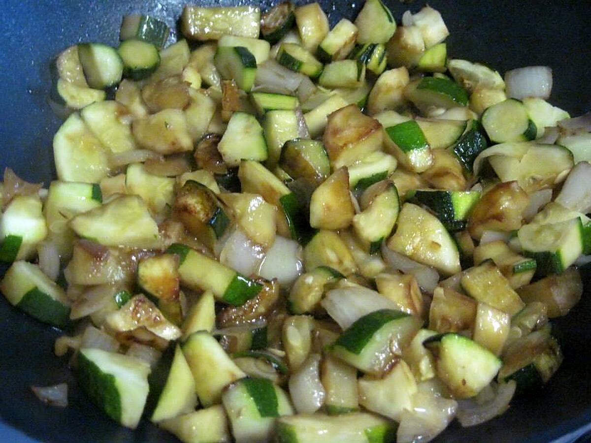 recette Sauté de courgettes au émincé de dinde.