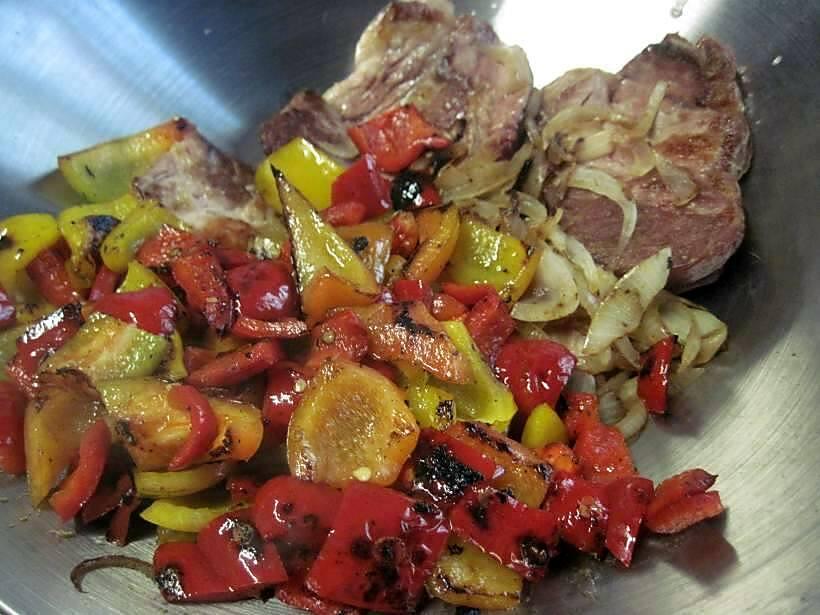 recette Tournedos de porc aux légumes du soleil.