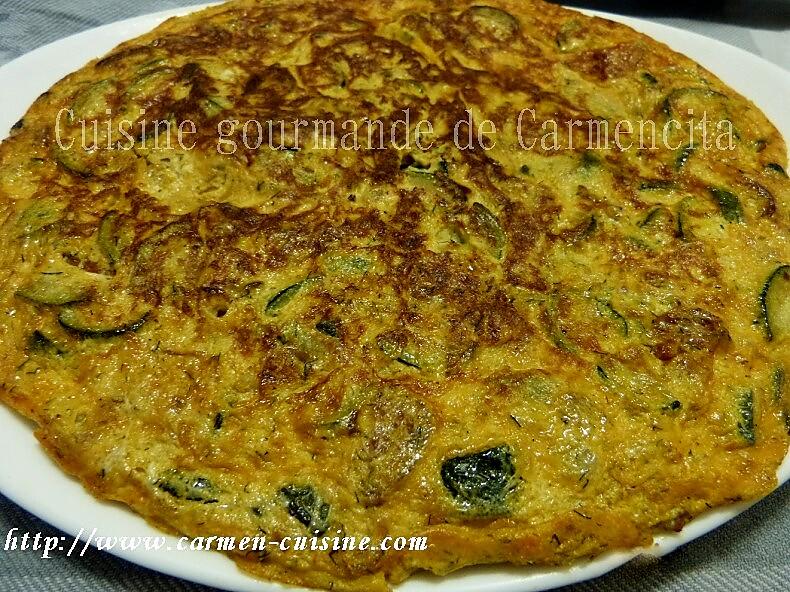 recette Frittata de courgettes et chorizo