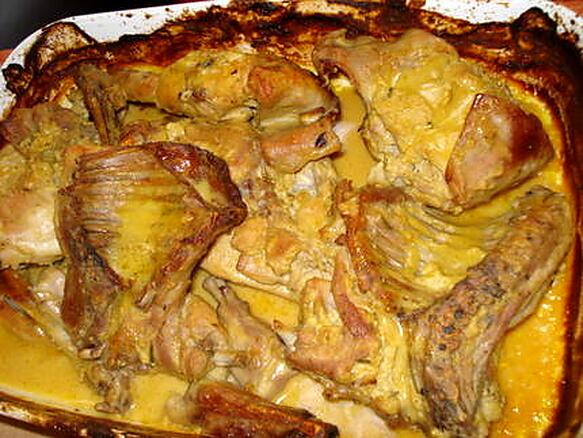 Recette de Lapin à la moutarde(au four)