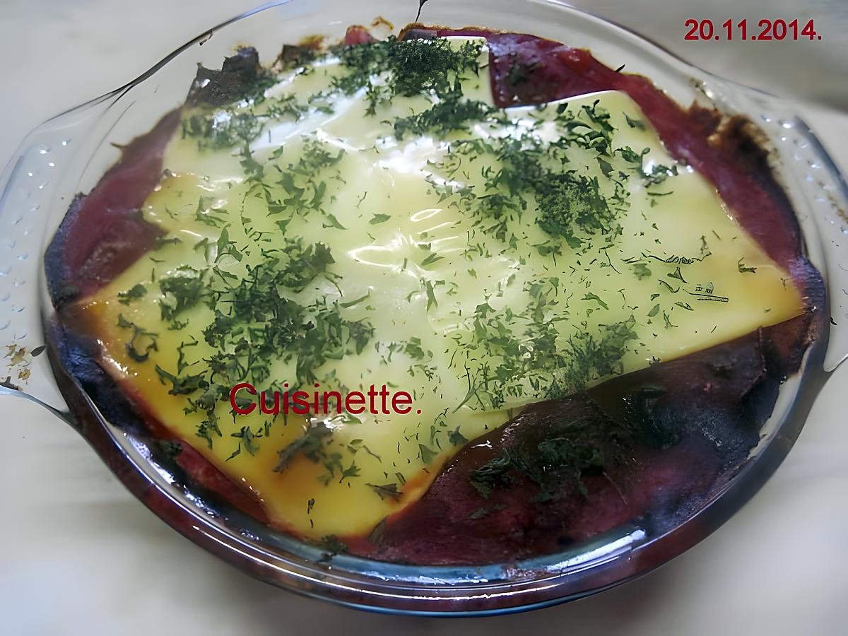 recette Hachis d'aubergine et poisson gratinées.