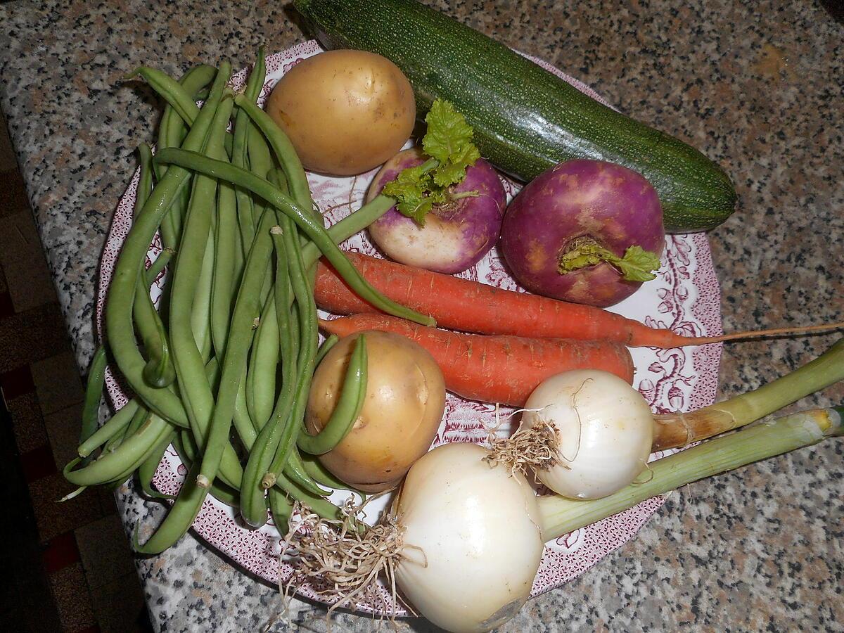 recette Aile de raie aux petits légumes du jardin
