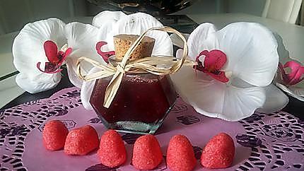 recette Panna cotta vanille coulis framboise-fraise Tagada ®