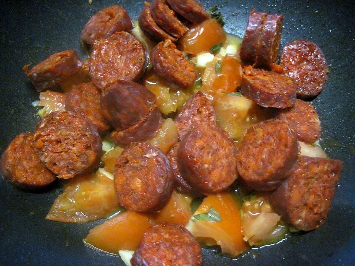 recette Chorizo aux pommes de terre sautées.