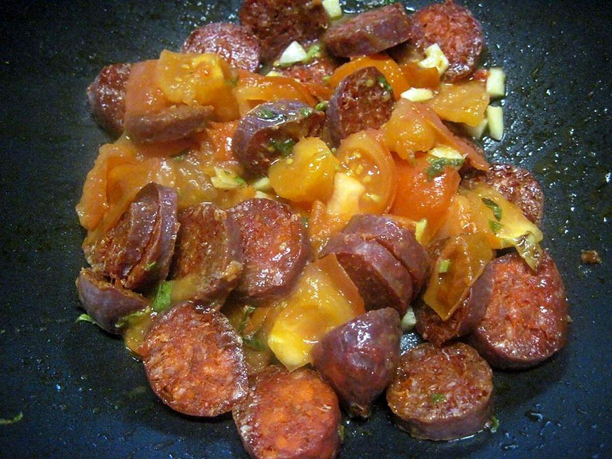 recette Chorizo aux pommes de terre sautées.