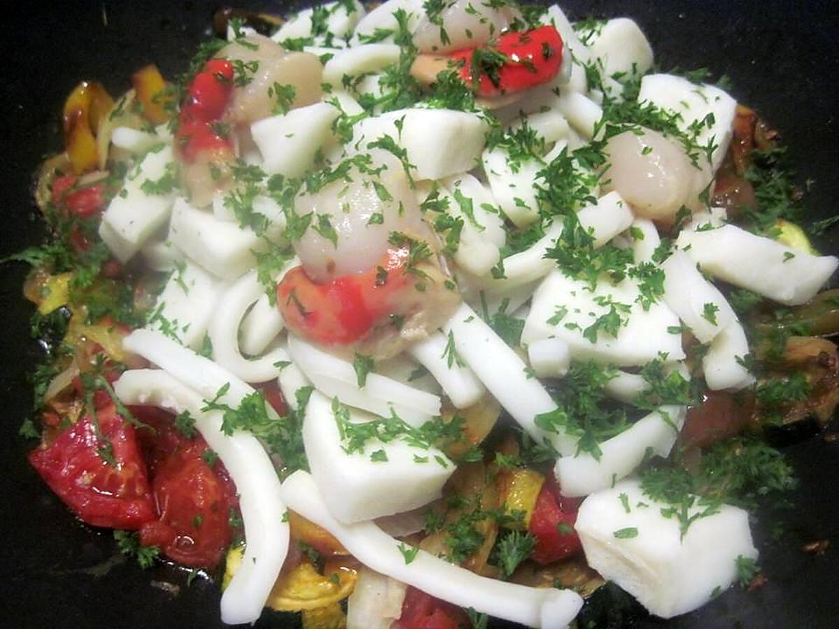 recette Crustacés aux légumes du soleil.