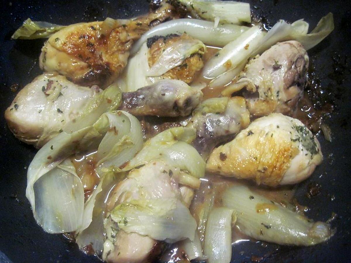 recette Pillons de poulet aux endives.