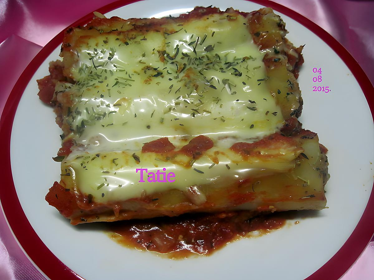 recette Gratin de cannellonis farcis.