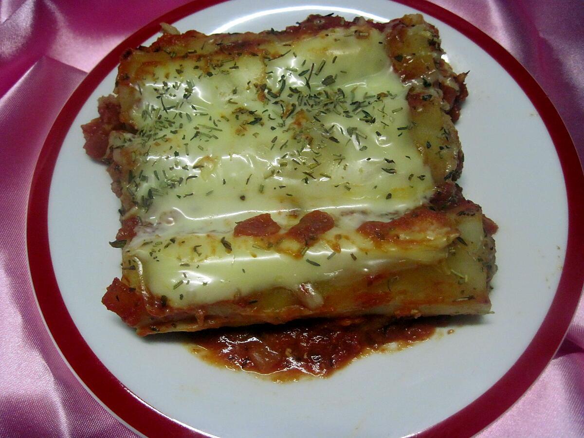 recette Gratin de cannellonis farcis.