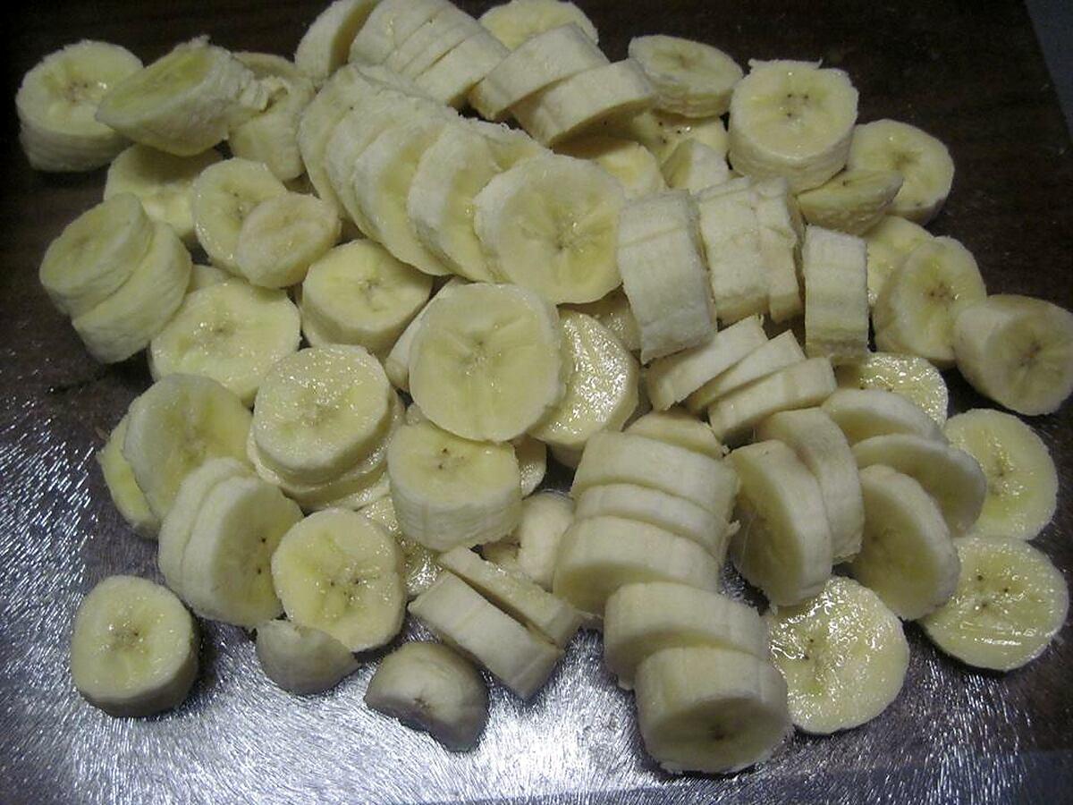 recette Tarte aux bananes sur une compote de bananes.