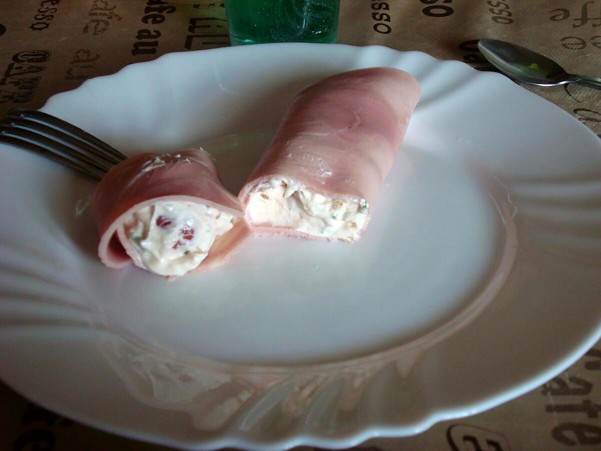 recette roulade de jambon au fromage