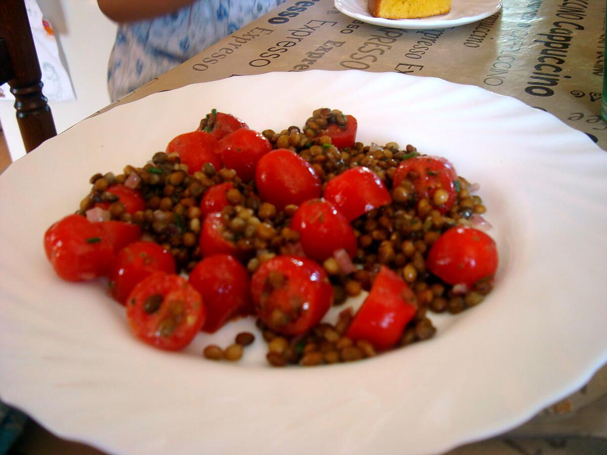 recette salade de lentilles et tomates