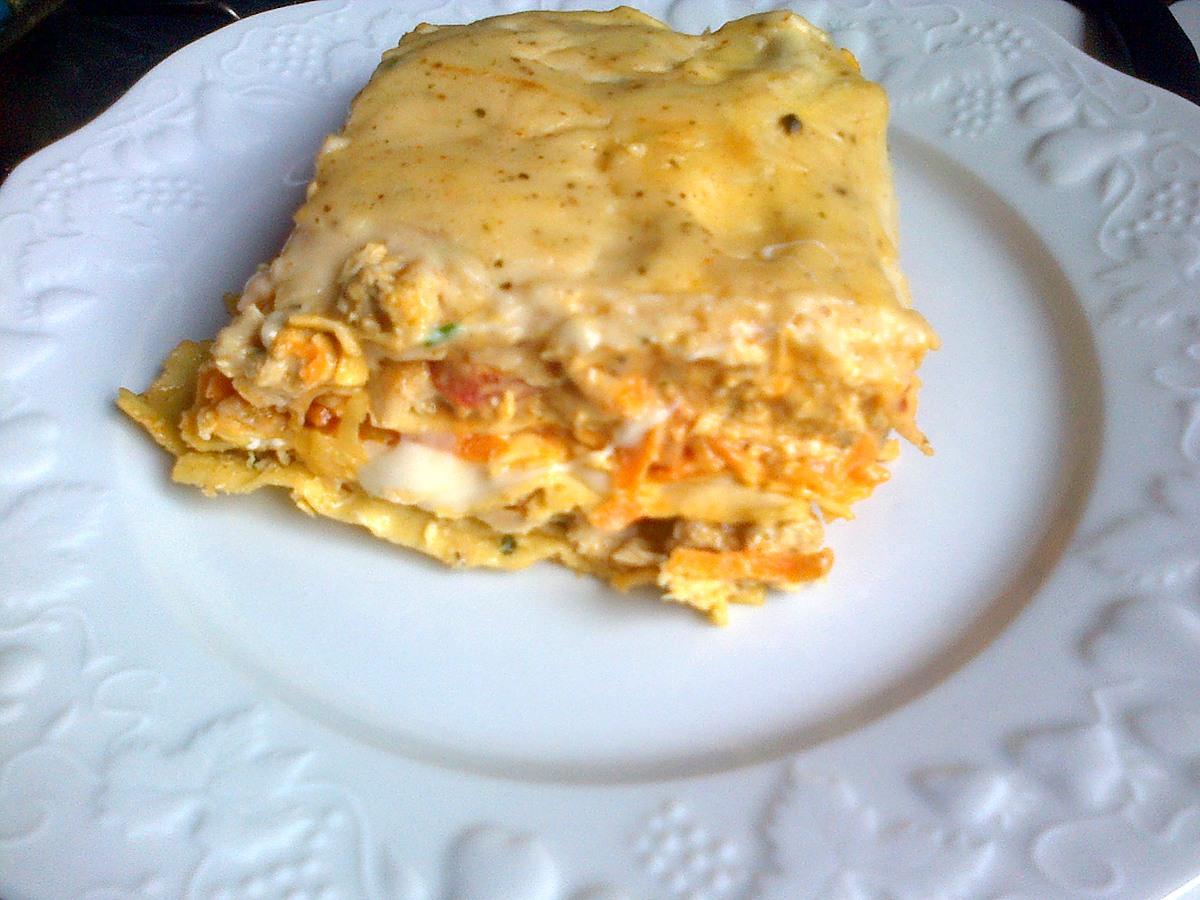 recette Lasagnes au poulet au curry