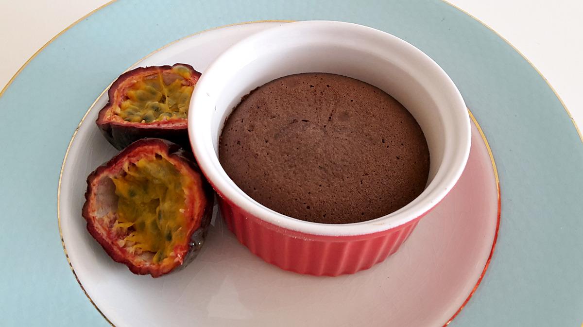 recette Fondant au chocolat et fruit de la passion