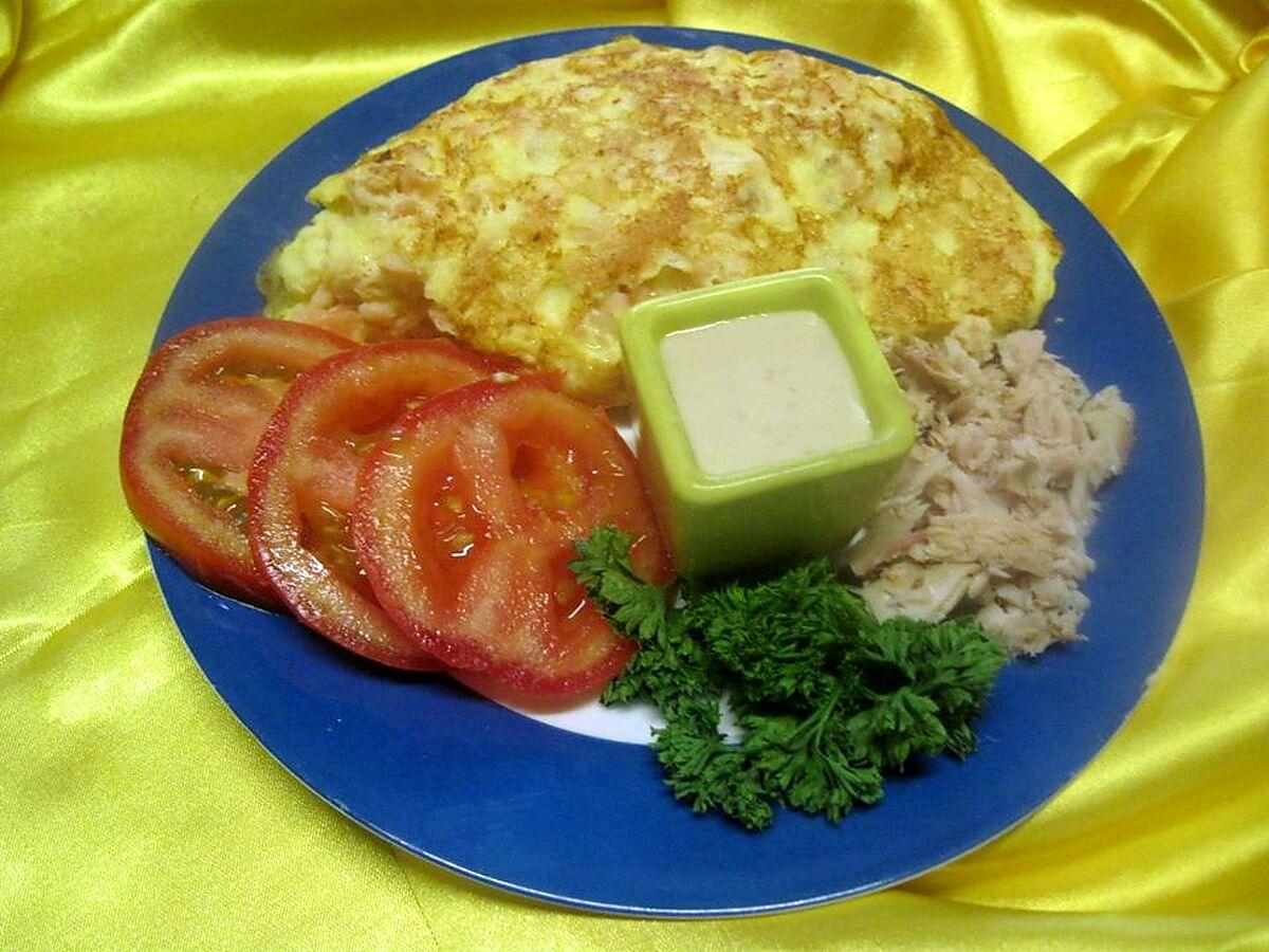 recette Omelette aux filets de truite.