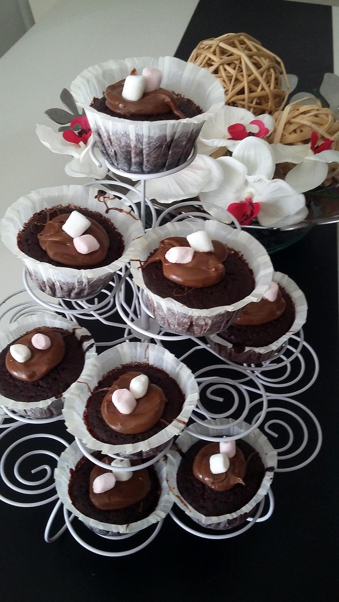 recette Cupcakes cacao coeur melon