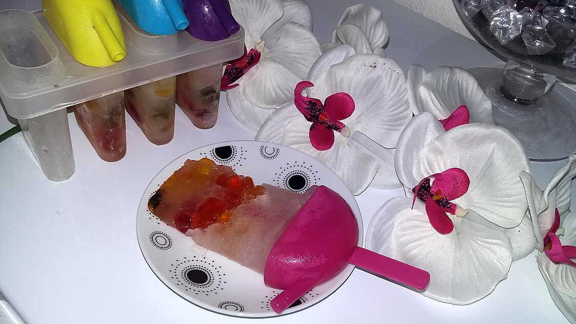 Recette de Glace a l'eau et bonbons