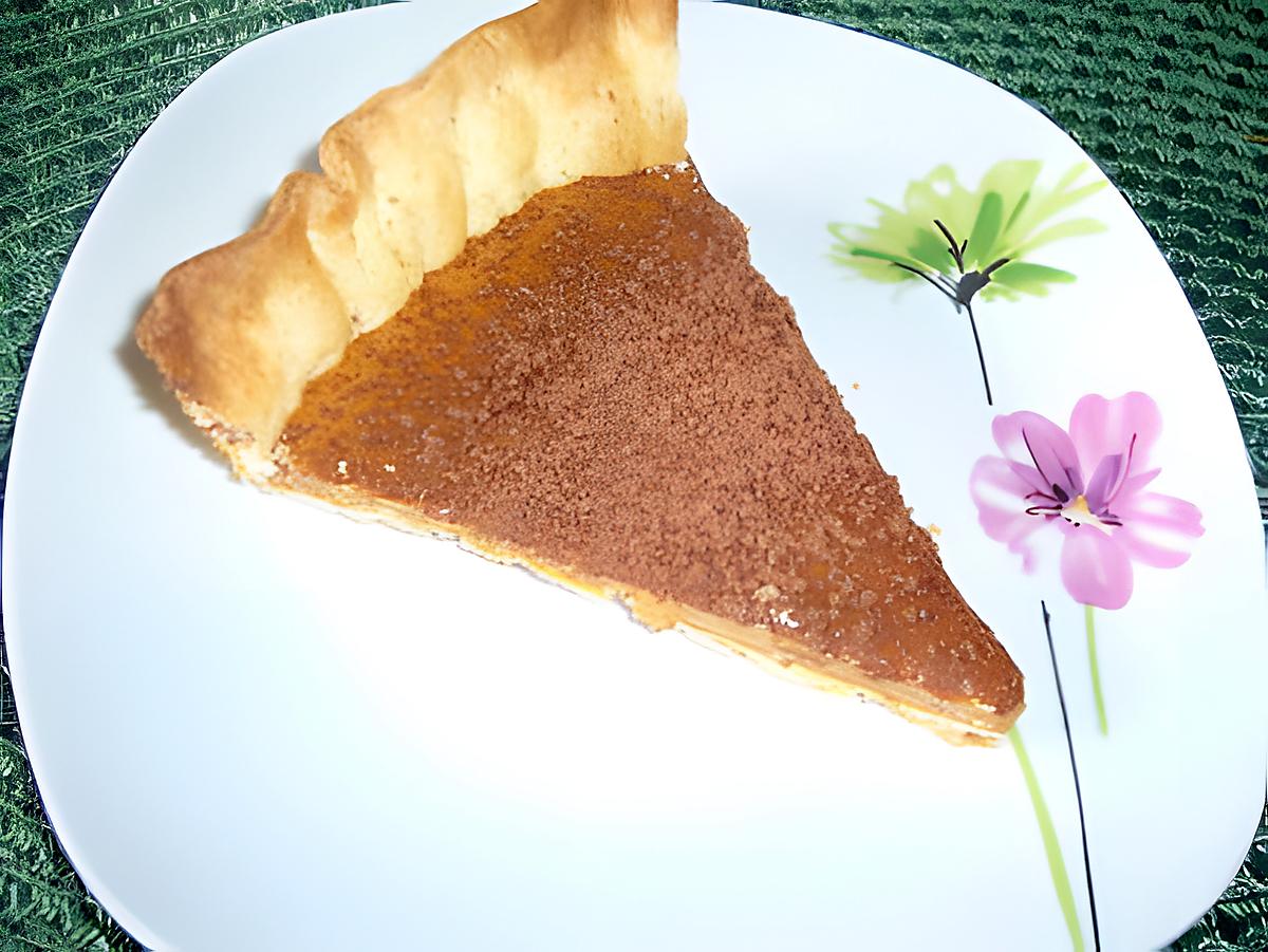 recette Tarte fondante au caramel et cacao