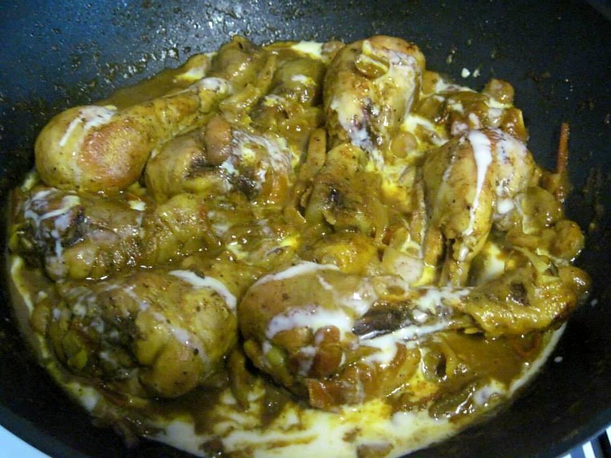 recette Pillons de poulet. champignons. sauce curcuma.