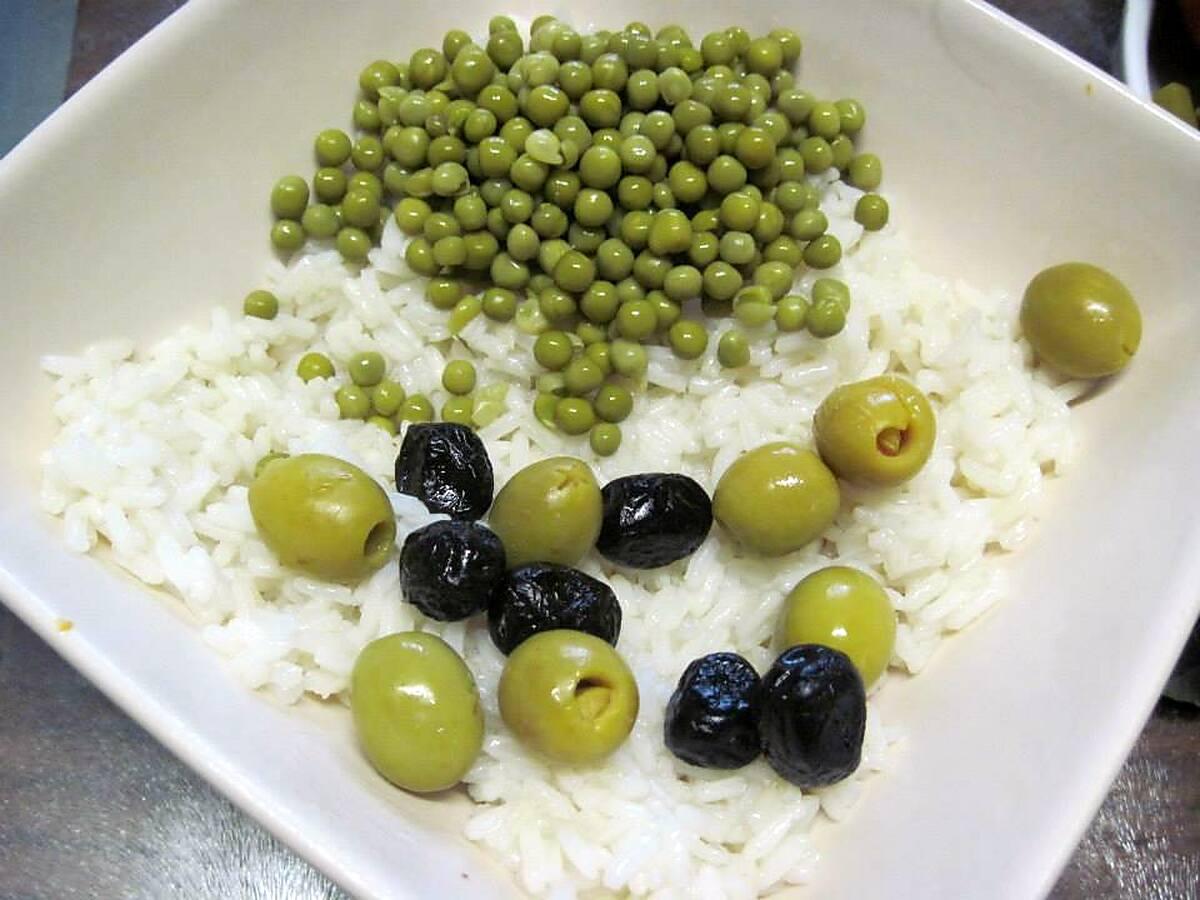 recette Riz variés aux légumes. et filets de truite.