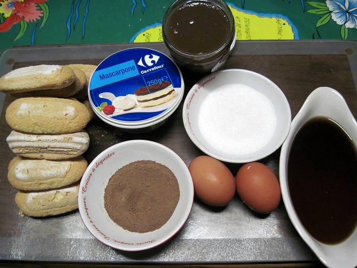 recette Tiramisu au Mascarpone. crème de marron.