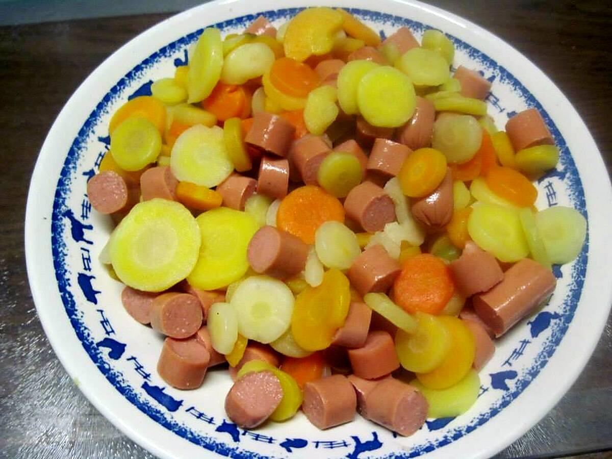 recette Méli-mélo de carottes aux snacks.