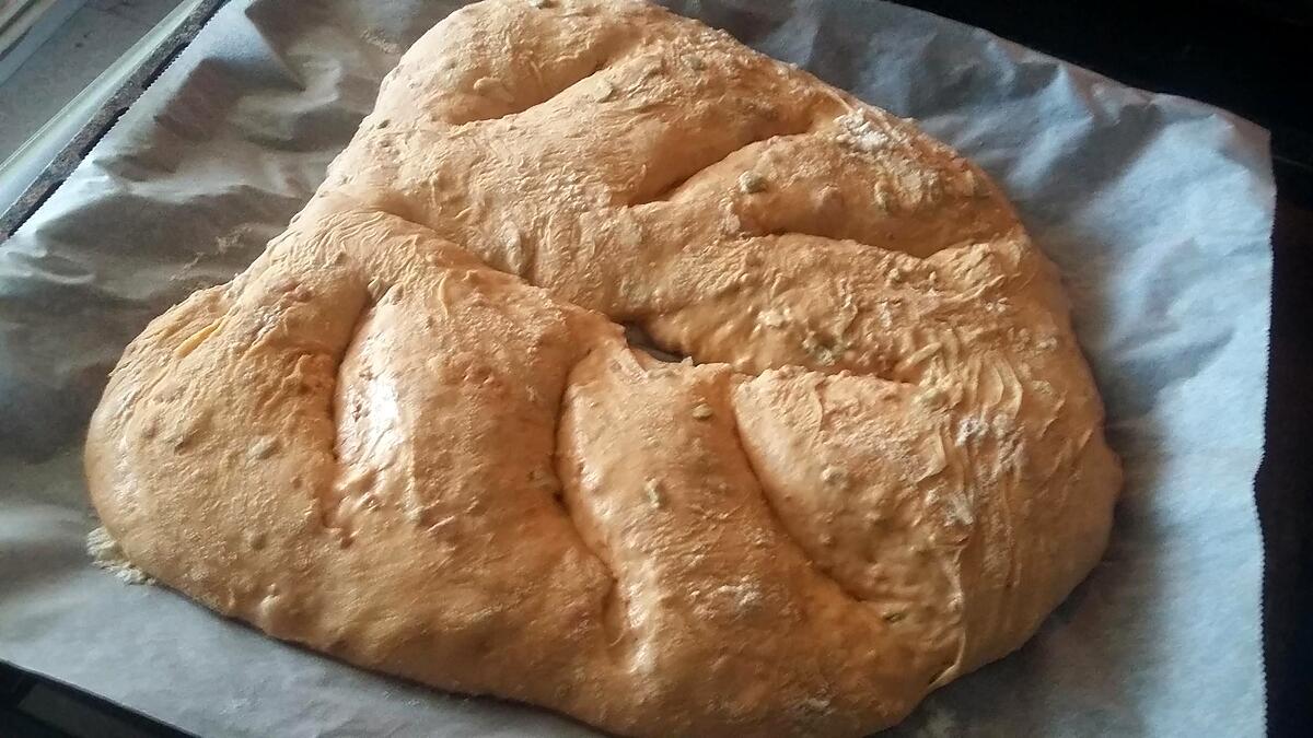 recette Fougasse chorizo olive vertes chèvre