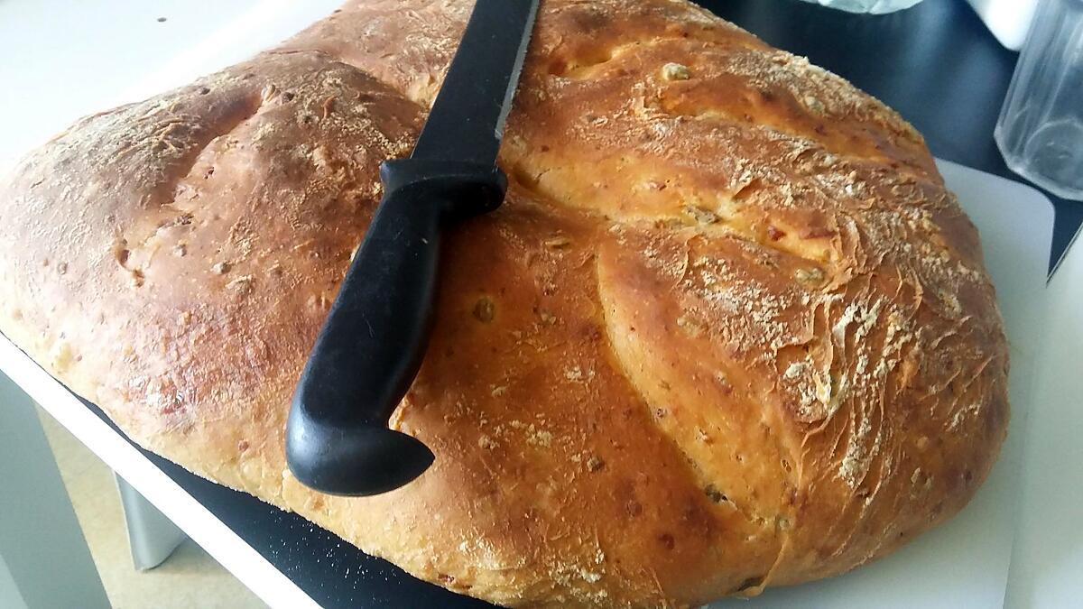 recette Fougasse chorizo olive vertes chèvre