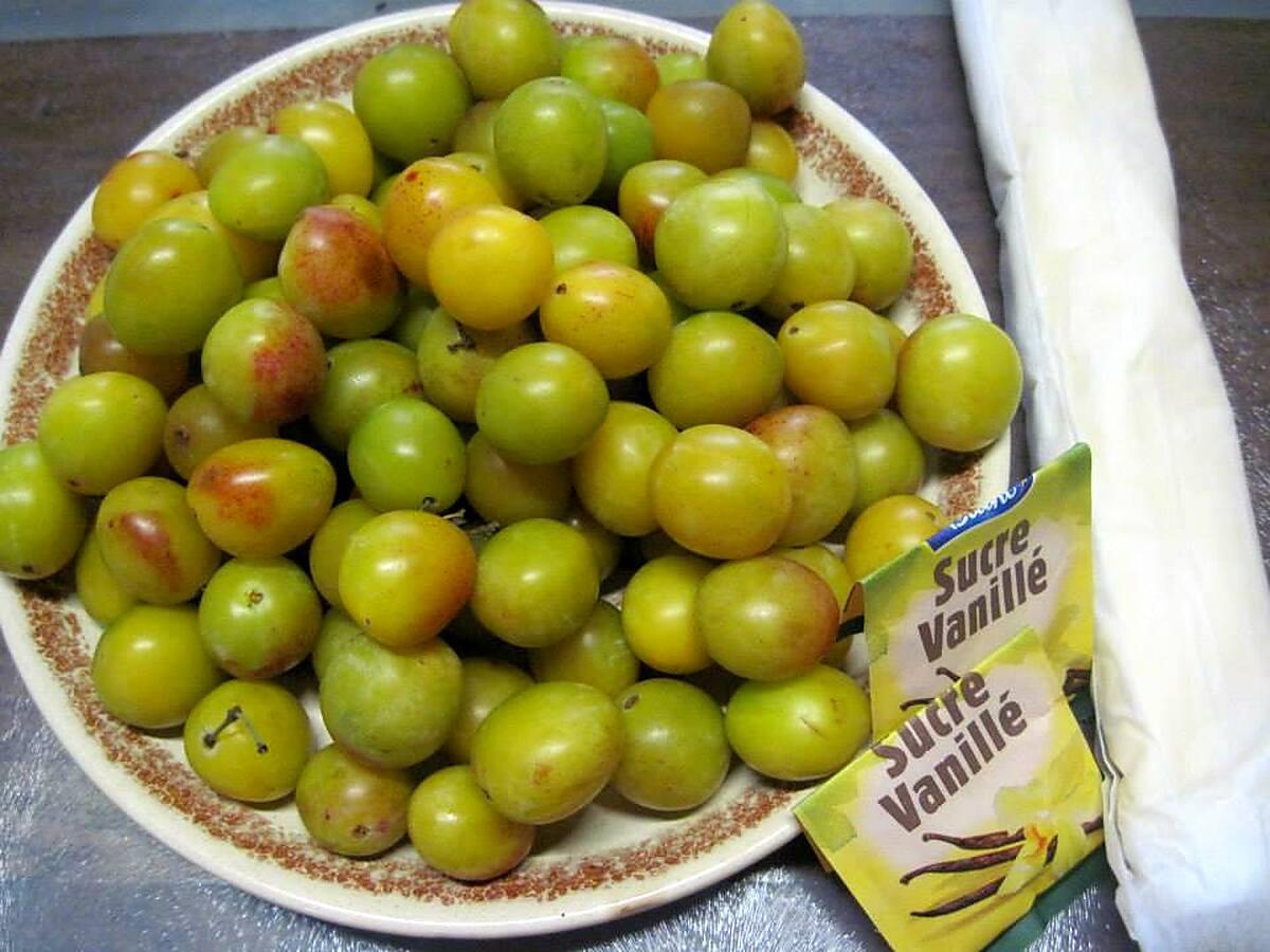 recette Tarte aux mirabelles nature.