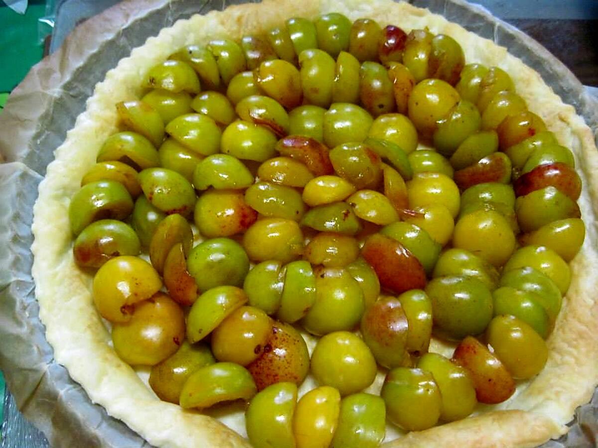 recette Tarte aux mirabelles nature.