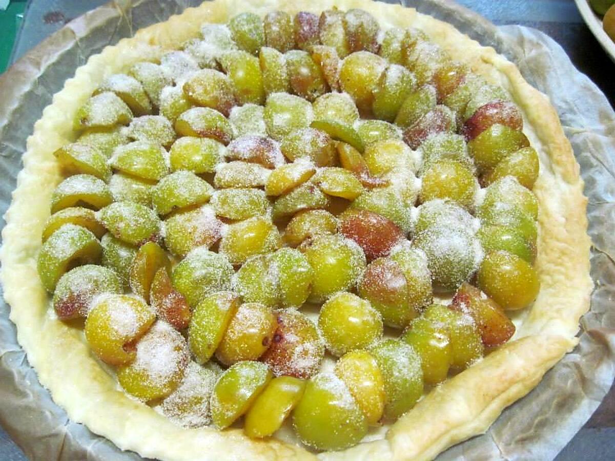 recette Tarte aux mirabelles nature.